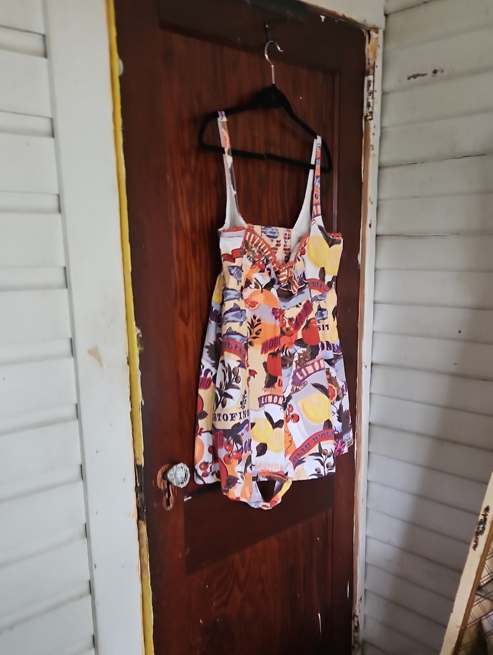 Women Sz XL TROPICAL fruit Cotton Jumper